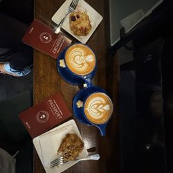 CRUDE Craft Coffee Bar - Latte and scones