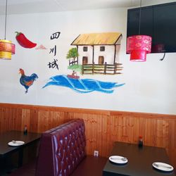 Sichuan City has added new murals of old Sichuan City, China throughout the restaurant.