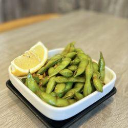 Spicy Garlic Edamame | IG @moniquedao