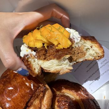 Breadshop - Mango pastry with cake inside! - Bakeries Near Me - Honolulu, Hawaii Breadshop - Mango pastry with cake inside! - Bakeries Near Me - Honolulu, Hawaii