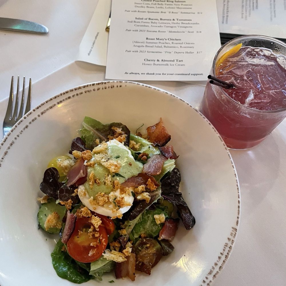 Salad of Bacon, Burrata, and Tomato
