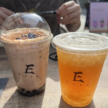 E-Tea - Tiramisu boba, yuzu with aloe vera - Bubble Tea Near Me - Washington, DC, District of Columbia