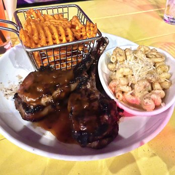 Lost & Found - Jerk Lamb Chops with 2 Sides - Cocktail Bars Near Me - Houston, Texas Lost & Found - Jerk Lamb Chops with 2 Sides - Cocktail Bars Near Me - Houston, Texas
