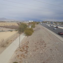 A northeast view of the St. Rose Parkway from the St. Rose Parkway Bridge.