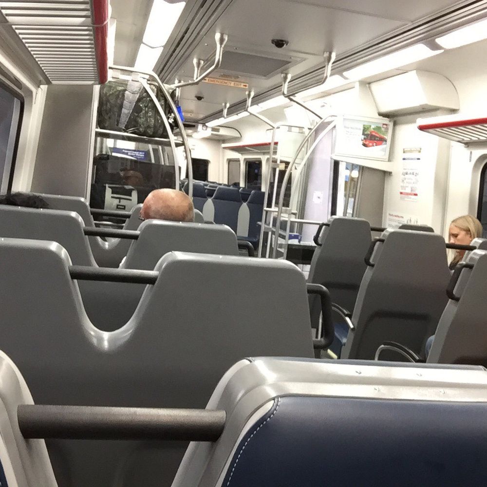 Regional Transportation District - A Line - Inside the train. Sort of like Metro North - Trains Near Me - Denver, Colorado Regional Transportation District - A Line - Inside the train. Sort of like Metro North - Trains Near Me - Denver, Colorado