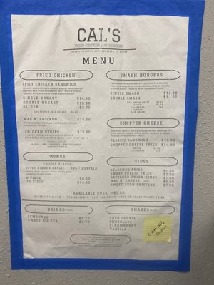 Menu photo 6 Cal's Fried Chicken & Burgers Berkeley, CA Menu photo 6 Cal's Fried Chicken & Burgers Berkeley, CA