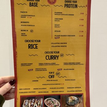 Tikka Bowls and Tacos - Menu - Indian Near Me - Saint Johns, Florida Tikka Bowls and Tacos - Menu - Indian Near Me - Saint Johns, Florida