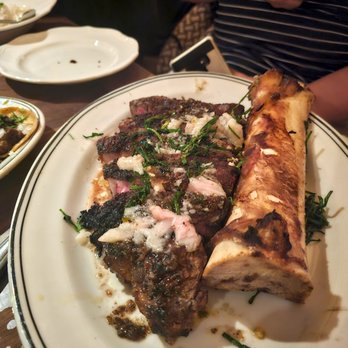 Cuerno - Rib Eye con Tuétano. 28 oz for $139. Unfortunately, a bit chewy/dry/rarer than medium rare, but nice flavor - Steakhouses Near Me - New York, New York Cuerno - Rib Eye con Tuétano. 28 oz for $139. Unfortunately, a bit chewy/dry/rarer than medium rare, but nice flavor - Steakhouses Near Me - New York, New York