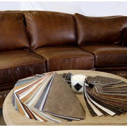 The Ranch Arrangement - Custom leather sofa