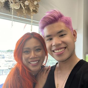 Nancy Vo - Men's pink right after appointment. - Hair Stylists Near Me - Huntington Beach, California