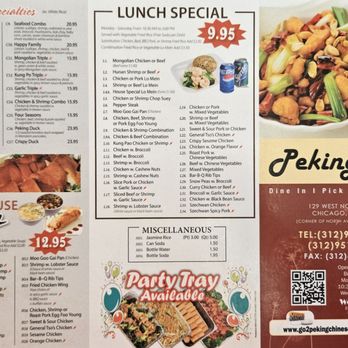 Peking Chinese Food - Menu 2024 (1/2) - Chinese Near Me - Chicago, Illinois Peking Chinese Food - Menu 2024 (1/2) - Chinese Near Me - Chicago, Illinois