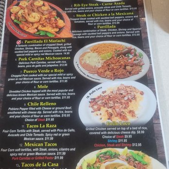 El Mariachi Mexican Restaurant - Menu - Mexican Near Me - Prattville, Alabama