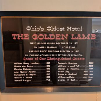 The Golden Lamb - Some of the famous people who stayed at the Inn - American Near Me - Lebanon, Ohio The Golden Lamb - Some of the famous people who stayed at the Inn - American Near Me - Lebanon, Ohio
