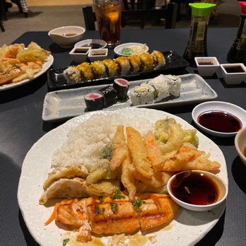 Tsunami Restaurant & Sushi Bar - Combination salmon n sushi...yum, yum, yum!!!! - Sushi Bars Near Me - Midvale, Utah