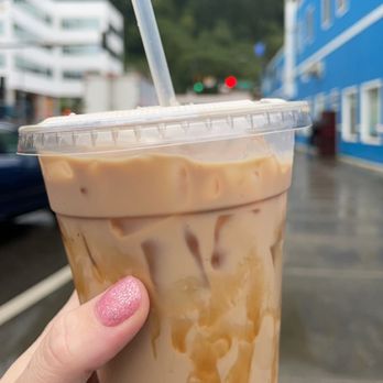Spearfish Coffee - Iced white chocolate mocha with caramel - Coffee & Tea Near Me - Juneau, Alaska Spearfish Coffee - Iced white chocolate mocha with caramel - Coffee & Tea Near Me - Juneau, Alaska