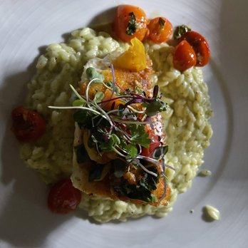 Arnold Palmer's Restaurant - OMG! The halibut on orzo. - American Near Me - La Quinta, California