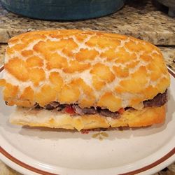 Mr Pickle's Sandwich Shop - What I got, mostly bread, no beef, etc. Dutch crunch is delicious, but some filling would be nice