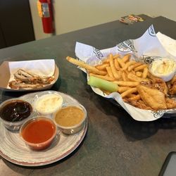 Stadium View Sports Bar, Grill & Banquet Hall - Wings with sweet-and-sour mustard, buffalo and homemade blue cheese& ranch
