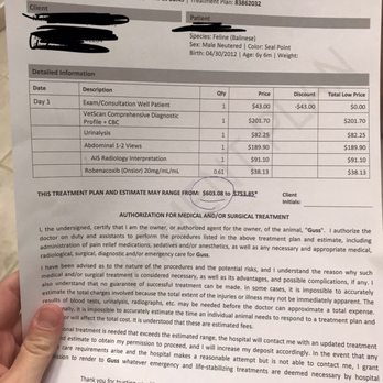 vca animal hospital prices