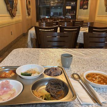 K Kimchi - Kimchi sampler - around 9 different types of kimchi with rice, noodles and soup. - Korean Near Me - Douglaston, New York
