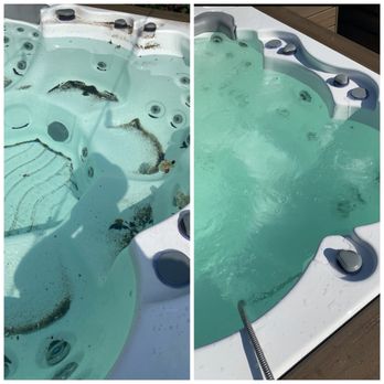 Omar’s Pool Services - Drained for safety--this spa was packed with ashes and debris before our deep clean." - Pool & Hot Tub Service Near Me Omar’s Pool Services - Drained for safety--this spa was packed with ashes and debris before our deep clean." - Pool & Hot Tub Service Near Me