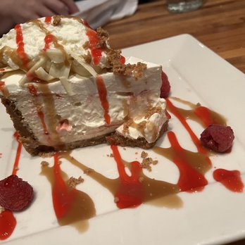 The White Chocolate Grill - White Chocolate Raspberry Cheesecake - New American Near Me - Naperville, Illinois