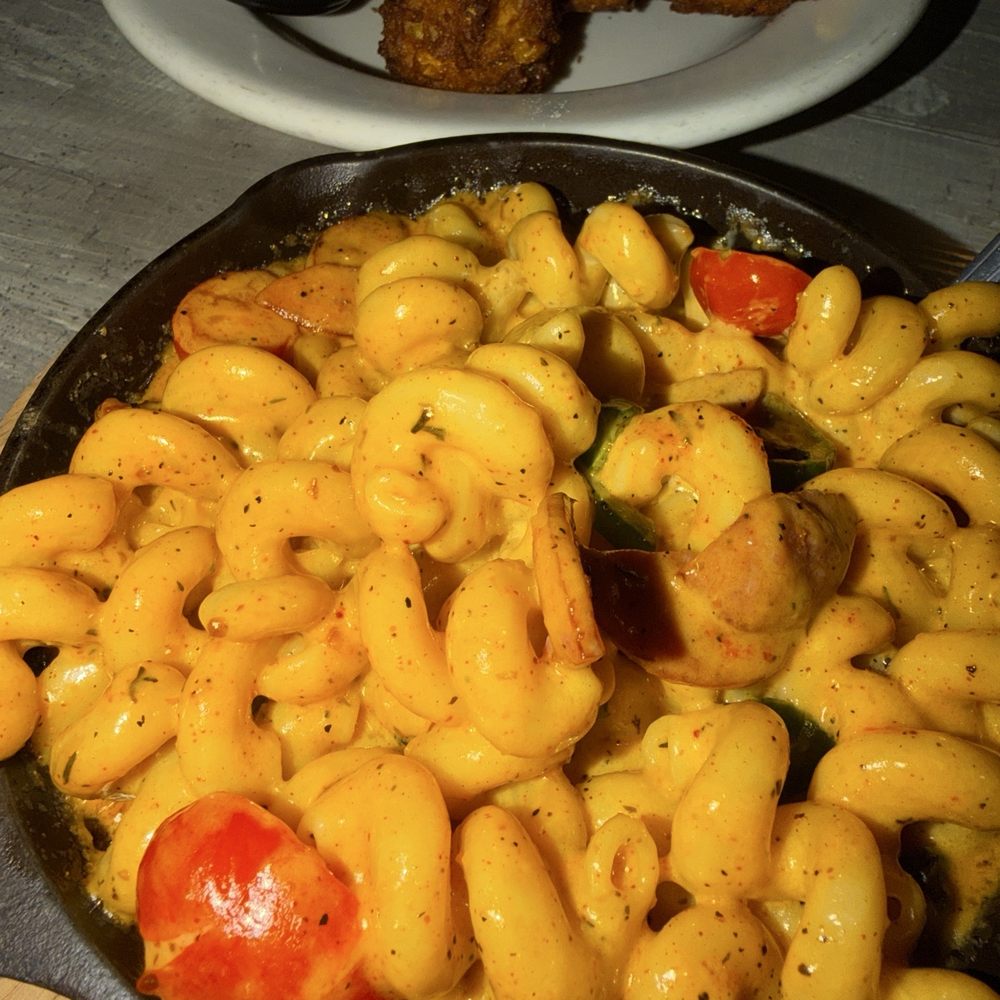 Salt Cracker Fish Camp - Cajun Mac & Cheese and Jalapeno & Corn Hushpuppies - Seafood Near Me - Clearwater, Florida Salt Cracker Fish Camp - Cajun Mac & Cheese and Jalapeno & Corn Hushpuppies - Seafood Near Me - Clearwater, Florida