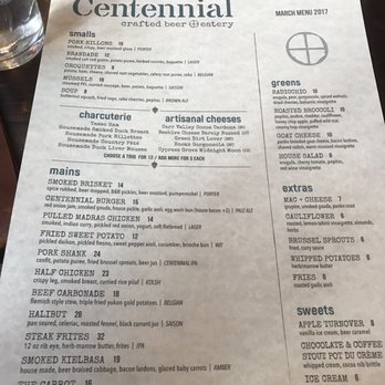 Centennial Crafted Beer & Eatery - The menu - Beer Bar Near Me - Chicago, Illinois Centennial Crafted Beer & Eatery - The menu - Beer Bar Near Me - Chicago, Illinois
