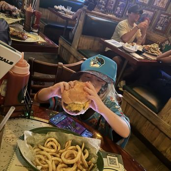 Flanigan's - Coconut Grove - Kids skateboard burger with curly fries - Seafood Near Me - Coconut Grove, Florida