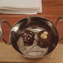 Dark chocolate ganache and macadamia nut truffles