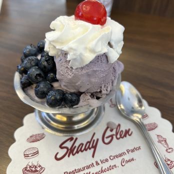 Shady Glen - Blueberry sundae - Burgers Near Me - Manchester, Connecticut Shady Glen - Blueberry sundae - Burgers Near Me - Manchester, Connecticut