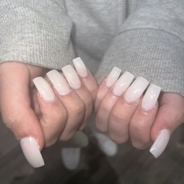 A friends nails and cuticles after the appointment