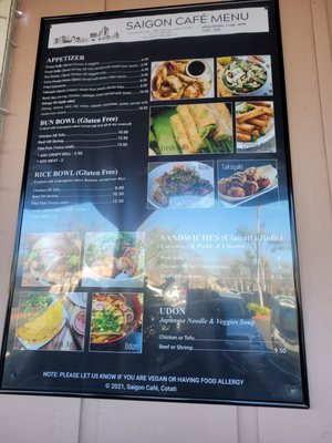 Menu photo 6 Saigon Cafe Cotati, CA