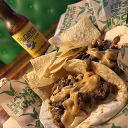 The Whole Enchilada - Philly cheesesteak tacos