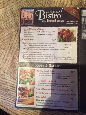 Menu photo 8 Tommyknocker Tavern Creede, CO