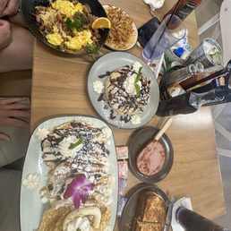 Flippin' Flight Flipcake Skillet Ham Toast Chocolate Chunk Flipcake