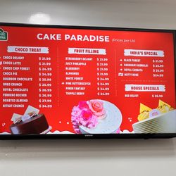 Atul Bakery - North Brunswick Township - Menu
