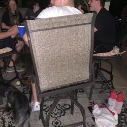 Butt end joke of our backyard patio set!