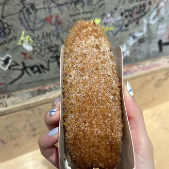 Jongro Rice Hotdog - All Mozzarella Hotdog (with sugar) - Hot Dogs Near Me - Flushing, New York Jongro Rice Hotdog - All Mozzarella Hotdog (with sugar) - Hot Dogs Near Me - Flushing, New York