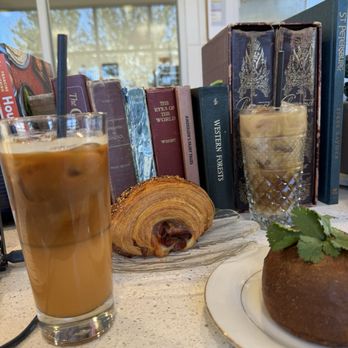 Koffeteria - Tigger uppercut, ham and cheese croissant, Cambodian iced coffee, and beef pho kolache - Bakeries Near Me - Houston, Texas
