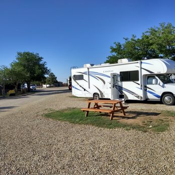 Lubbock KOA - My motorhome on Lot #10 just inside the park entrance (left of the rear of my Thor Chateau). - Campgrounds Near Me - Lubbock, Texas