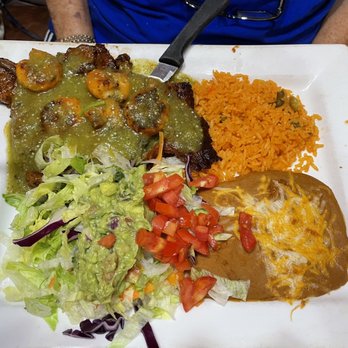 El Mezcal Mexican Restaurant Ocala - Streak and shrimp with green sauce - Mexican Near Me - Ocala, Florida