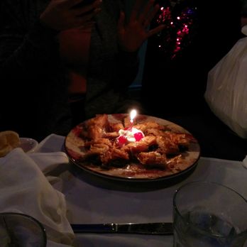 Mythos Greek Taverna - Baclava Birthday dessert! - Greek Near Me - Edmonton, Alberta