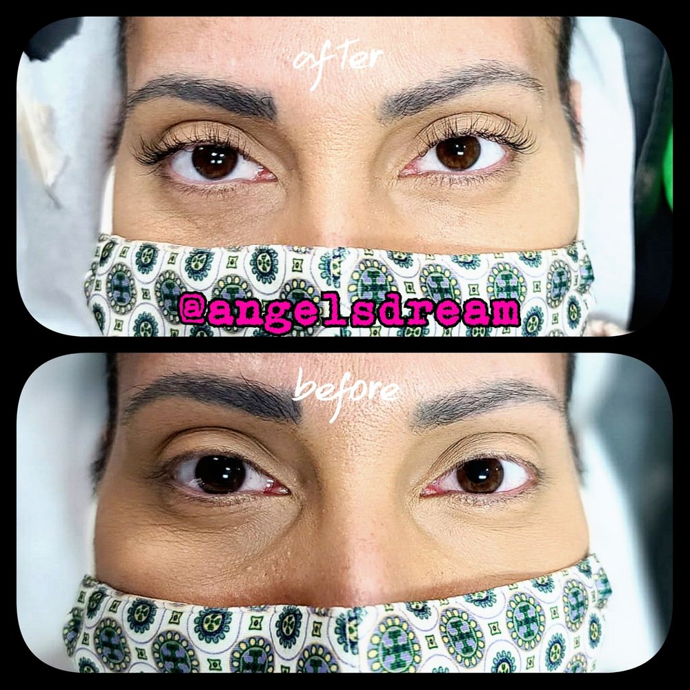 An Angel's Dream Salon - Before and after eyelash transformation - Makeup Artists Near Me - Little Falls, New Jersey