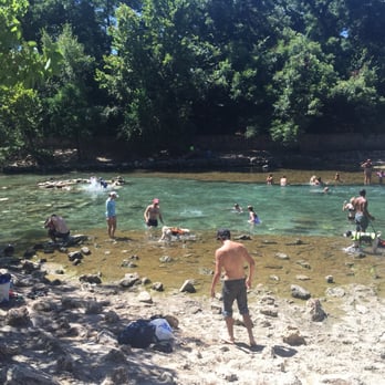 Barton Springs Pool - The dog area outside of Barton Springs Pool (literally on the other side of the fence) is free - and I think more enjoyable! - Swimming Pools Near Me - Austin, Texas