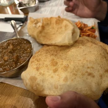 Bansari Indian Cuisine - Khatte Cholle with Bhature - Halal Near Me - Vienna, Virginia