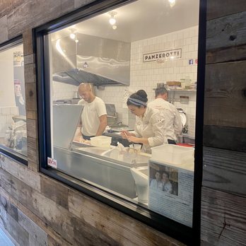Panzerotti Bites - A window where you're able to see the live process of making the panzerotti. - Italian Near Me - Brooklyn, New York