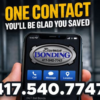 Bowman Bonding - We understand that arrests happen unexpectedly, which is why we offer 24/7 bail bond services designed to reduce stress and get you home. - Bail Bondsmen Near Me - Joplin, Missouri Bowman Bonding - We understand that arrests happen unexpectedly, which is why we offer 24/7 bail bond services designed to reduce stress and get you home. - Bail Bondsmen Near Me - Joplin, Missouri
