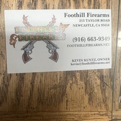 Foothill Firearms - Business card