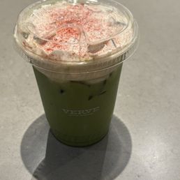 iced cherry vanilla matcha